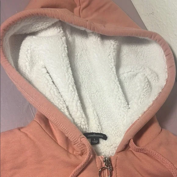 Sherpa Lined Cropped Hoodie - Picture 3 of 7
